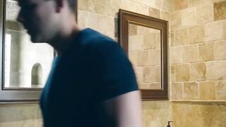 Redhead Scarlet Skies dressed as clown and entertains stepbros dick
