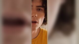 Petite Bianca Bangs eats stepbro cum straight from her creampied pussy