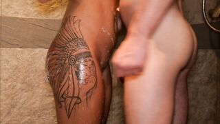 Bubble butt Thai girlfriend big cock amateur sex in the shower
