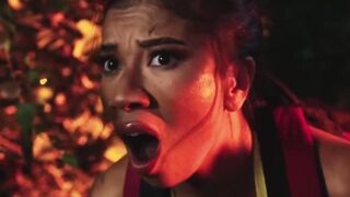 Ebony stumbles on 2 big cock futa pixies