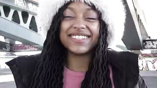 GERMAN SCOUT - No condom Anal Sex at Pick Up Casting for Black Girl Vicky Menage