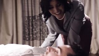 Chloe Temple and Krissy Lynn riding hard throbbing dick like crazy