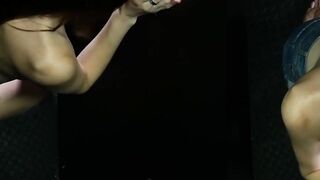 Petite Lily Jades mouth worked overtime leaving her jaw sore from dicks