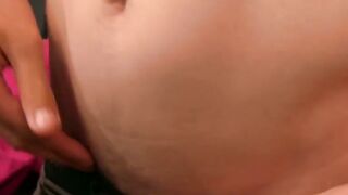 Amateur twink licking his armpits and wanking hairy cock
