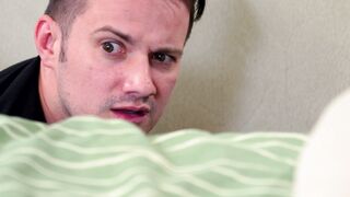 Russian teen stepsister caught by stepbrother trying to get off