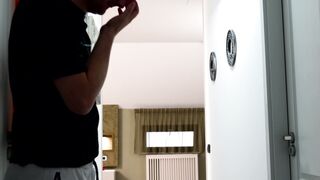 Russian teen stepsister caught by stepbrother trying to get off