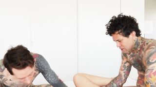 Jane Wilde writhes in agony as two big dicks hammer her thirsty holes