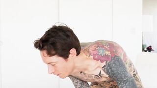 Jane Wilde writhes in agony as two big dicks hammer her thirsty holes