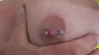 Throat fucked Chloe drools messily with saliva covering her chest