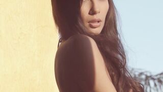 Gorgeous latina Gianna Dior solo outdoor flaunting her hot body