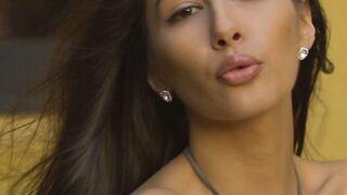 Gorgeous latina Gianna Dior solo outdoor flaunting her hot body