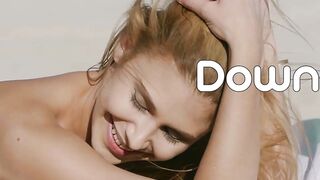 Petite naked blonde Ukrainian teen Emily Rise shows off her playful side
