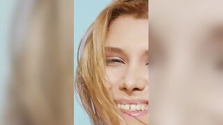 Petite naked blonde Ukrainian teen Emily Rise shows off her playful side
