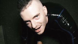 Axel Abysse pushes rosebud out outdoors then sucks cameramans dick