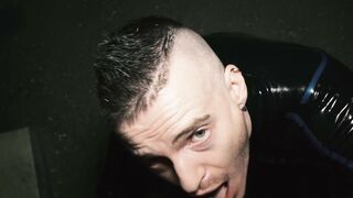 Axel Abysse pushes rosebud out outdoors then sucks cameramans dick