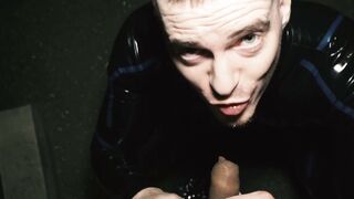 Axel Abysse pushes rosebud out outdoors then sucks cameramans dick