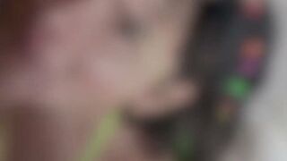 Horny big tits Latina teen Amy deepthroats massive white dick stranger