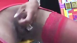 TranssexualNetwork.com - Black tranny's lingerie fucking middle aged guy in the ass