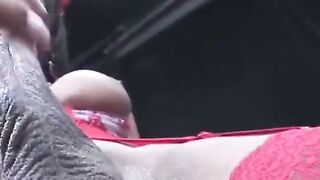TranssexualNetwork.com - Black tranny's lingerie fucking middle aged guy in the ass