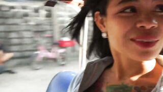Big boobs Thai amateur MILF picked up in a TUK TUK and fucked