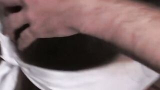 Bondaged Babe Faces Multiple Facial Shots in Orgy Style Party