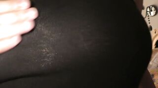 Paula Lifts Her Little Black Dress and Gapes Deep With a Massive Black Dildo