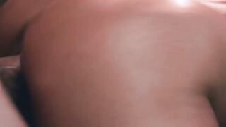 MILF Penny Barber gagging on huge dildo as stepson slides into her anus