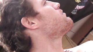 Outdoor solo wanking show with hairy deviant stud