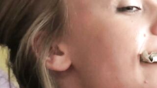 Sweet Carmel Anderson just turned eighteen and does rough sex