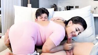 Latina sweetheart rides a fat cock, drizzling climaxes and oral jobs - HOT!