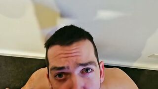 Every inch of Becketts dominant cock vanishes into Bodhis mouth