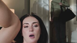 Big tits inked camgirl Charlotte Sins keeping her stepbrothers mouth shut