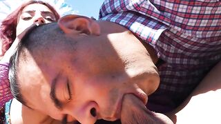 Stopping for a minute to fuck this hot TS hitchhiker 2