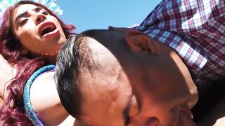 Stopping for a minute to fuck this hot TS hitchhiker 2