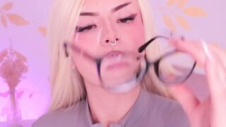 Cute Girl Gets Cum on Her Glasses