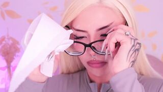 Cute Girl Gets Cum on Her Glasses