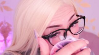 Cute Girl Gets Cum on Her Glasses