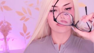 Cute Girl Gets Cum on Her Glasses