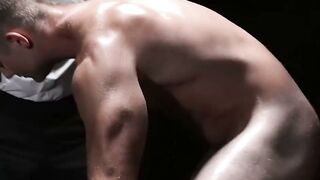 Felix Kamp dildo fucks muscular Clayton Foster 3