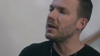 Charlotte Sins double blowjobs husband and his buddy throbbing shafts