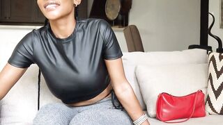Curvy black wannabe model from Kenya fucks on this fake casting