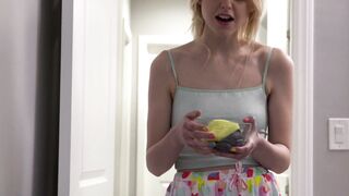 Shy teen stepsis joins slutty bestie in a threesome with stepbro