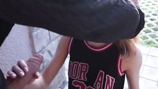 Basketbabes - Hot Babe Sloppy Blowjob & Deepthroat on Big Dick