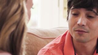 Big natural titteed Pristine Edge yields to stepsons demanding cock