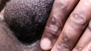 Ebony amateur licks his tasty armpits while jerking off