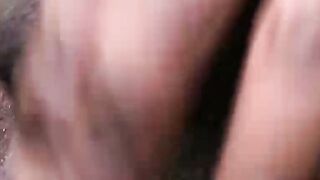 Ebony amateur licks his tasty armpits while jerking off