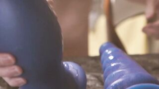 Huge dildo shipment arrives for Axel Abysses brutal hole stretching ride