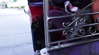 Cute Thai teen with big tits picked up with a Tuk Tuk and fucked
