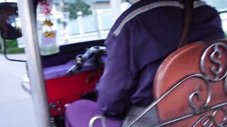 Cute Thai teen with big tits picked up with a Tuk Tuk and fucked
