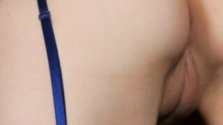 Smoking hot brunette teen Lauren O Conner drops off her fancy blue lingerie